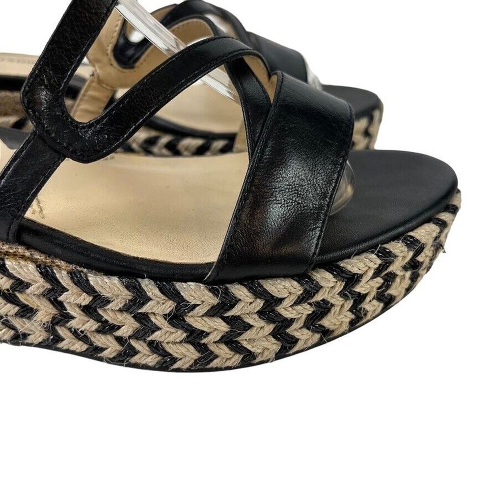 Adrienne Vittadini Louie Womens Leather Wedge Sandals Espadrilles Shoes sz 7 - Picture 15 of 16